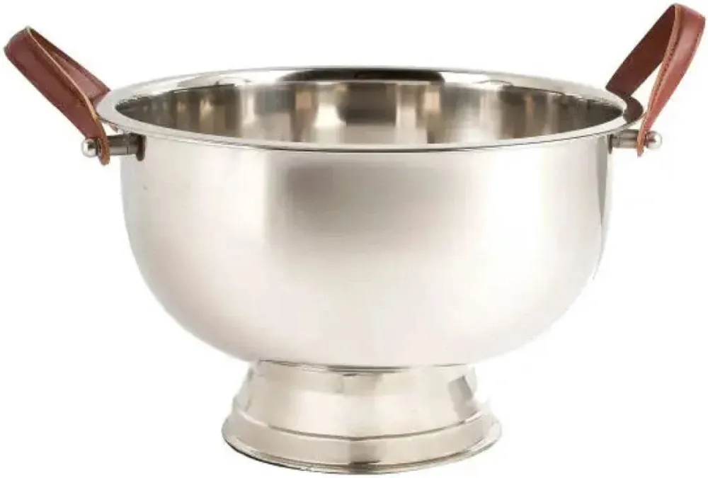 Stainless Steel Excellent Houseware - Champagnekøler M/Læderlook - Rustfrit Chromed