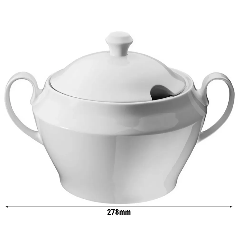 (12 stk.) MIX & MATCH - Suppeskål - 3900 cc - Alabast