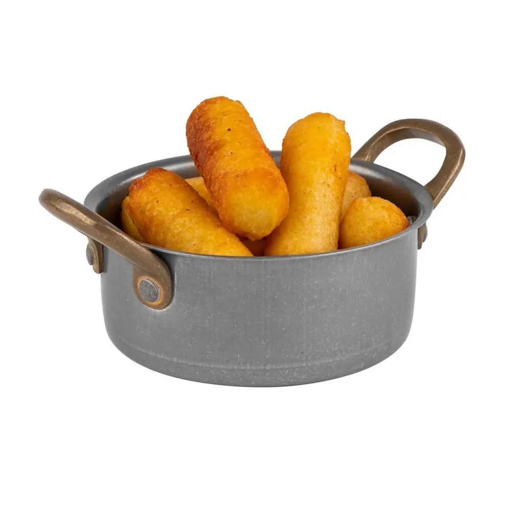 (6 stk.) Serveringskrukke - VINTARA - rustfrit alloy - 0,35 Liter - Ø 115mm