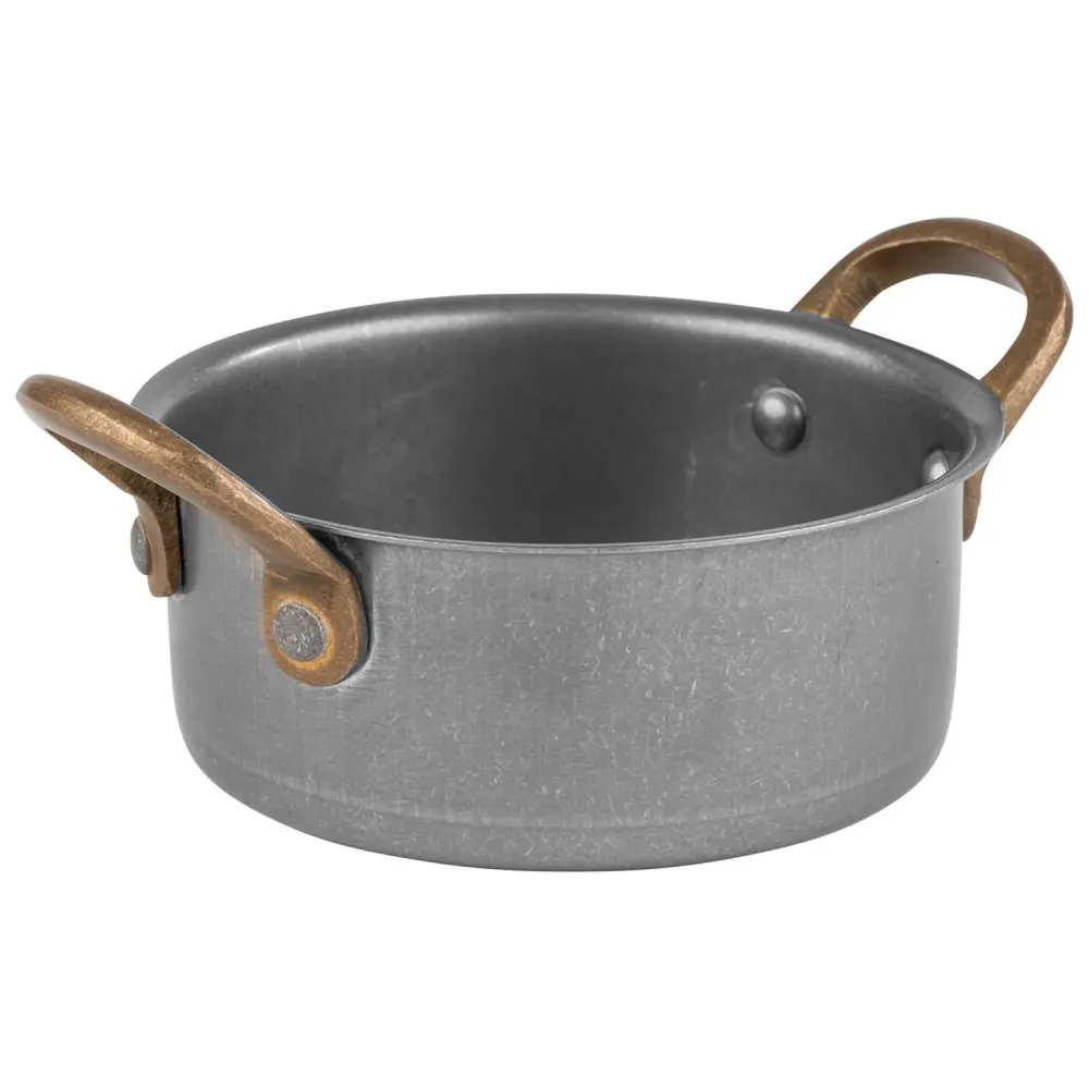 (6 stk.) Serveringskrukke - VINTARA - rustfrit alloy - 0,35 Liter - Ø 115mm