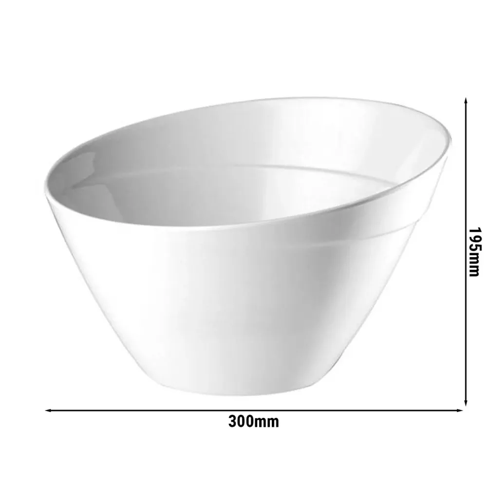 (6 stk.) Skål - BALANCE - Melamin - 5 Liter - Ø 300 mm - Snow
