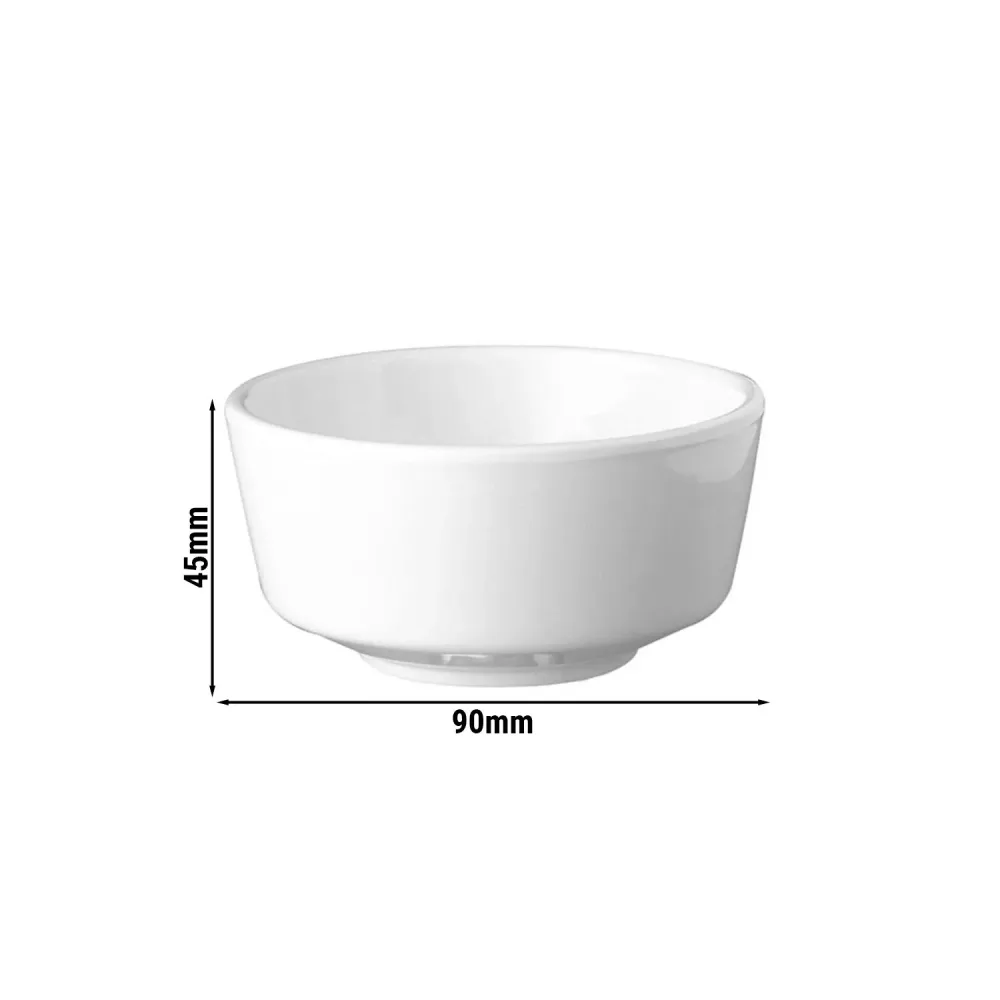 (6 stk.) Skål - FLOAT - Melamin - 0,15 Liter - Ø 90mm - Alabast