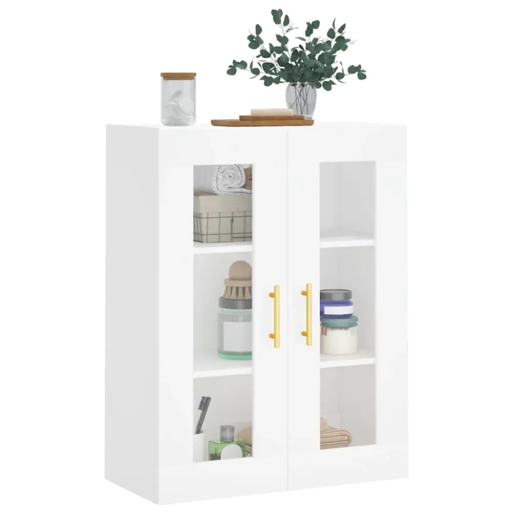 væghængt skab 69,5x34x90 cm kridt