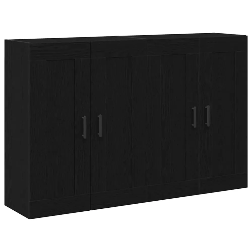 Væghængt Skab 2 Dele Midnight Eg 160 X 34 X 90 Cm Konstrueret Træ