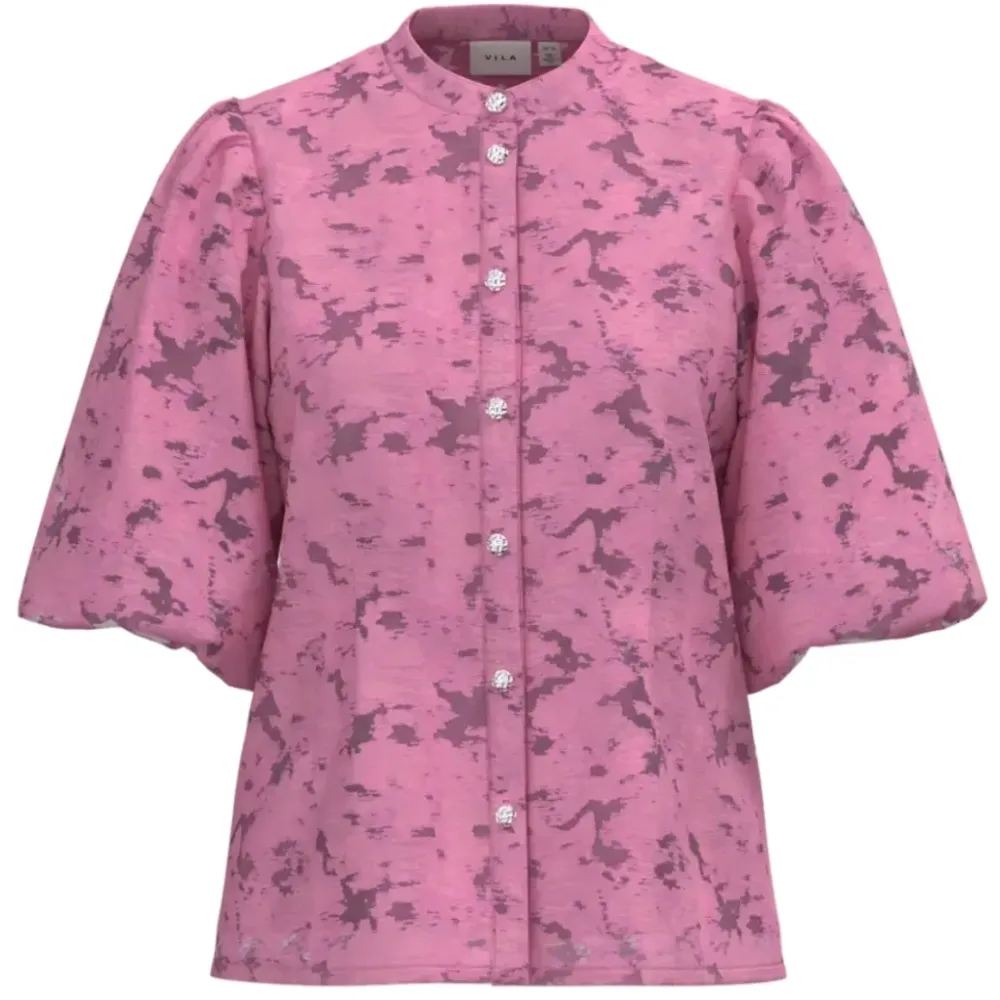 VILA DAME TOP VIAGGA - Sangria Sunset JACQUARD 34