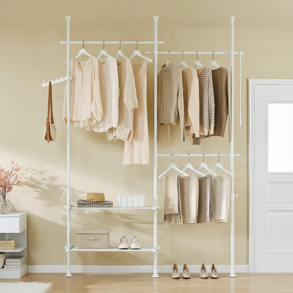 Walk- closet modulær garderobe, kridt