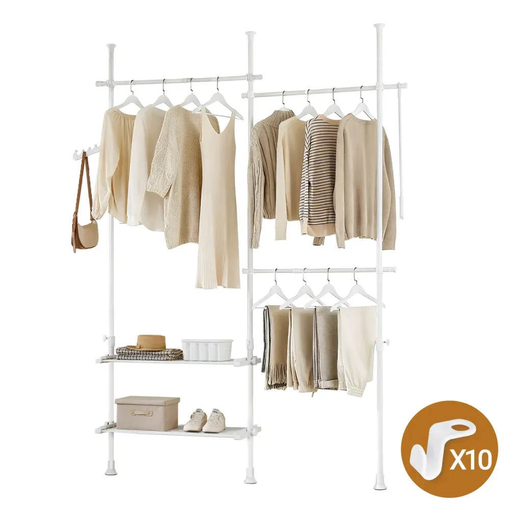 Walk- closet modulær garderobe, kridt
