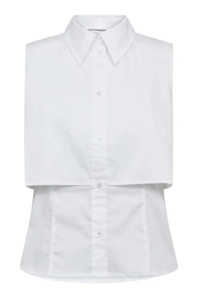 Co´Couture - Sannacc Double Layer Top 35840 - 4000 - White Xs