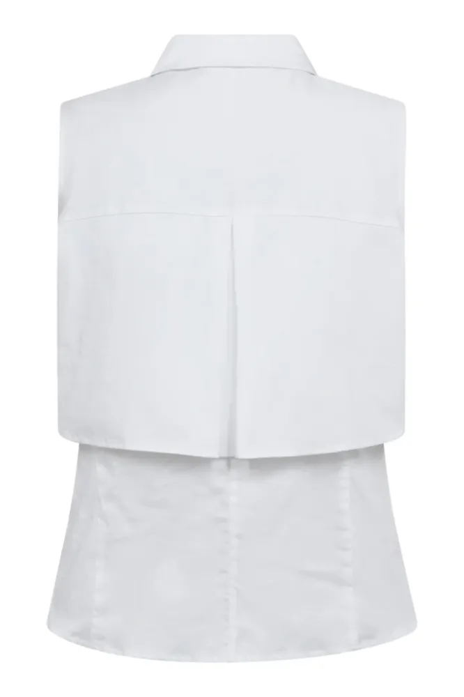 Co´Couture - Sannacc Double Layer Top 35840 - 4000 - White Xs