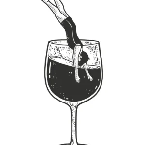 Justerbar Dive Down glass Wine - Plakat 50