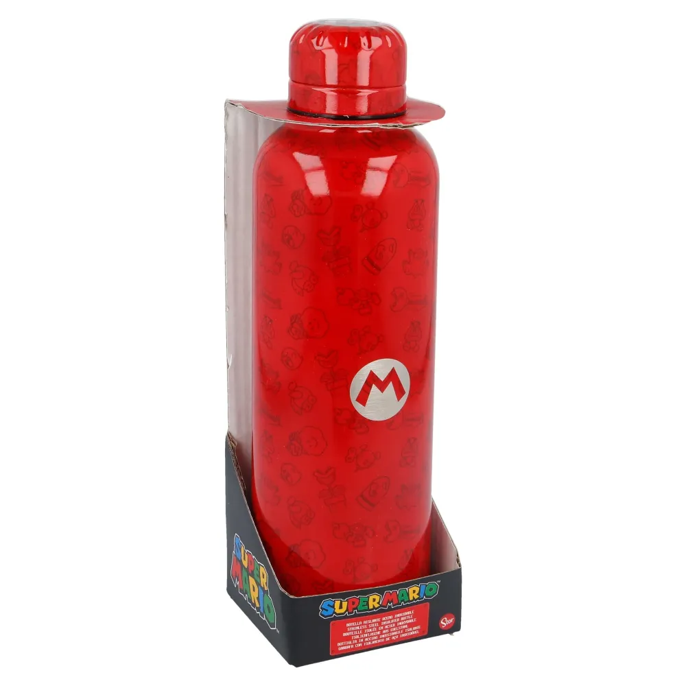 Super Mario - All-metal Flaske - Rød - 515 ML