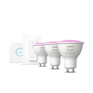 Philips Hue white color ambiance startsæt GU10, 3 lyskilder, 1 bridge, bluetooth-enabled