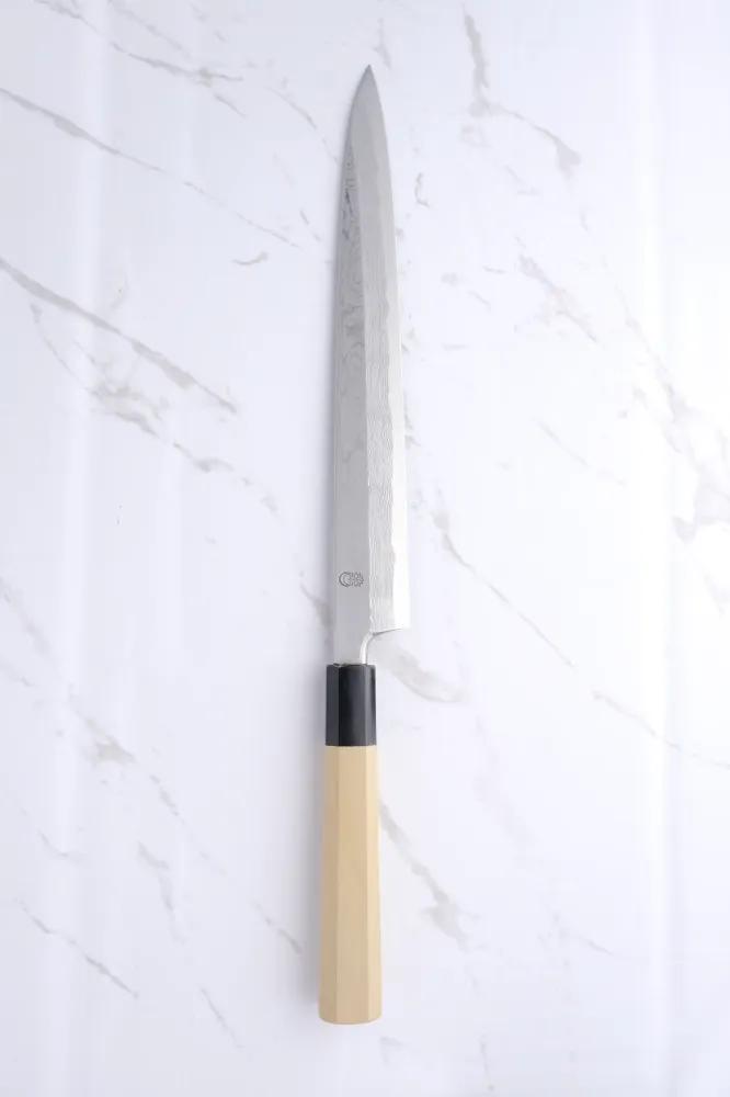 Sakai Kikumori Kikuzuki Uzu Blue#1 - 270 mm Yanagiba