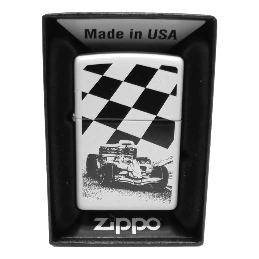 Original Zippo Race Car Lighter i Gaveæske