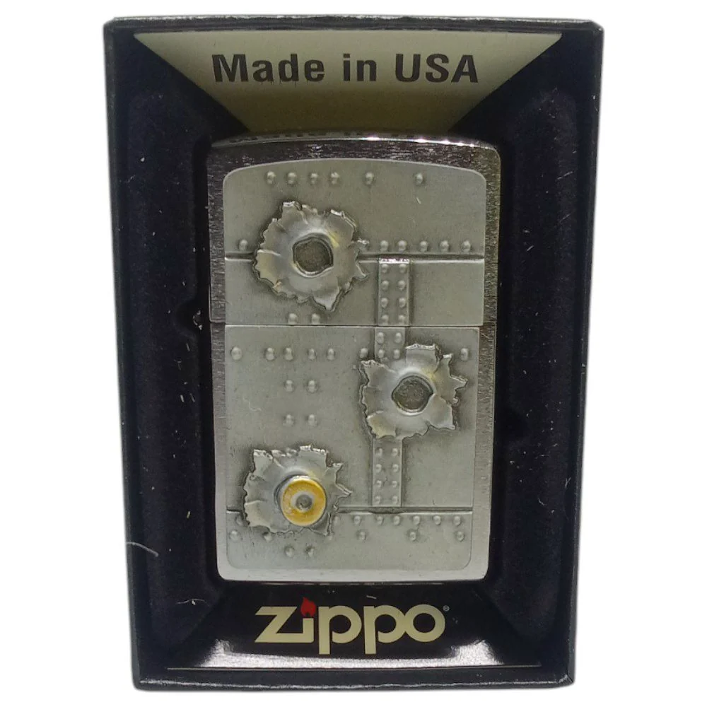 Zippo Lighter 2004519 Bullet Holes