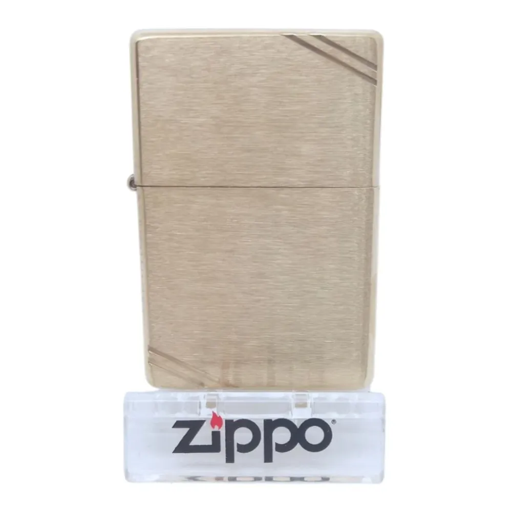 Zippo Lighter 60000808 Vintage Brushed Brass