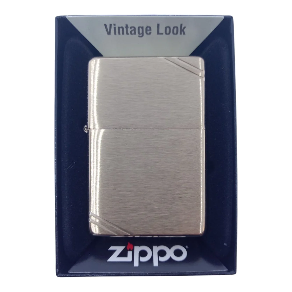 Zippo Lighter 60000808 Vintage Brushed Brass