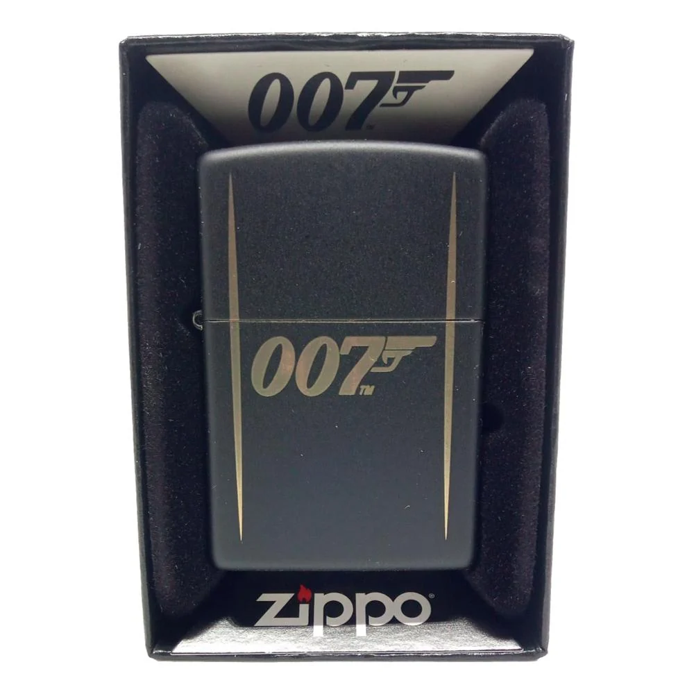 Zippo Lighter James Bond 007 - Sort Guld