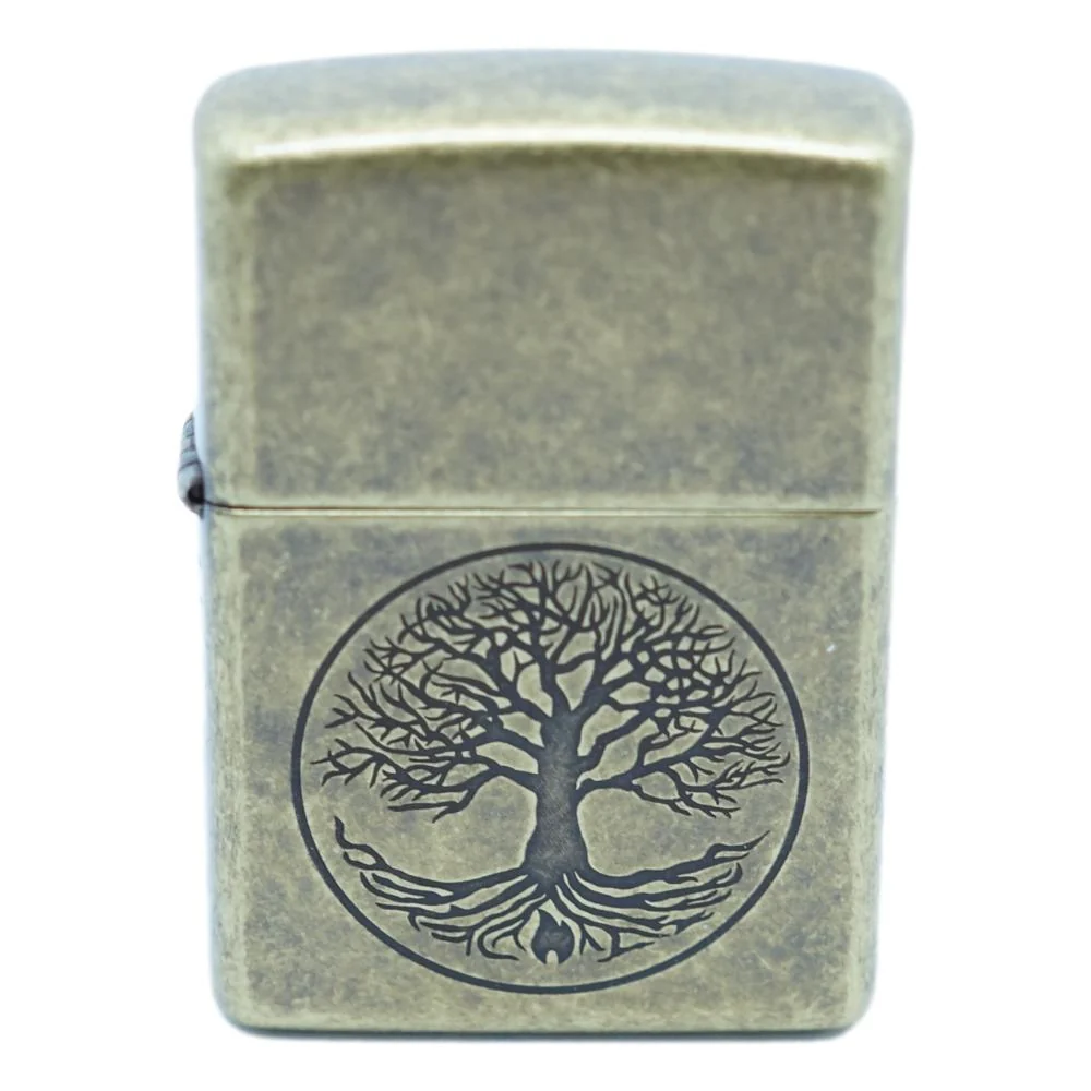 Zippo Lighter Tree Life - Antique Brass