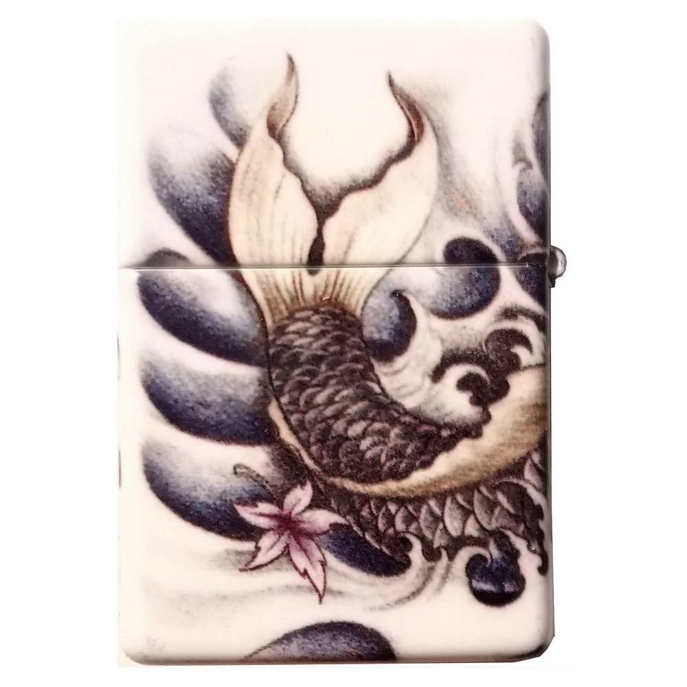 Zippo Premium Lighter - Koi Tattoo Theme Design