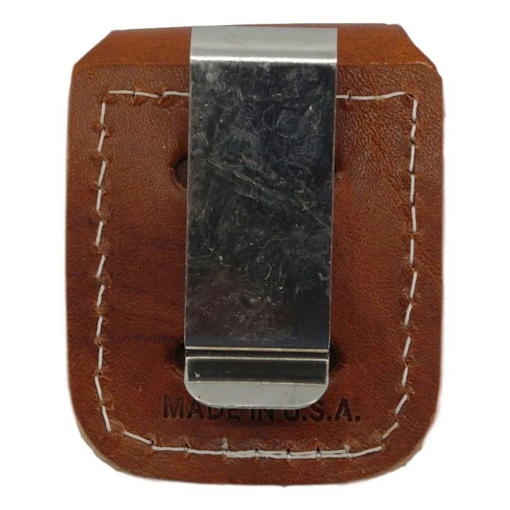Zippo Tilbehør - Brun Bæltetaske med clips