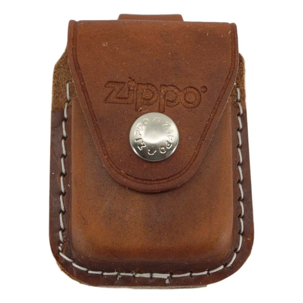 Zippo Tilbehør - Brun Bæltetaske med læderstrop